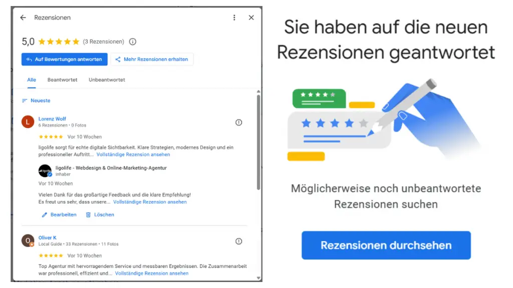 Google Rezensionen für besseres Google Ranking