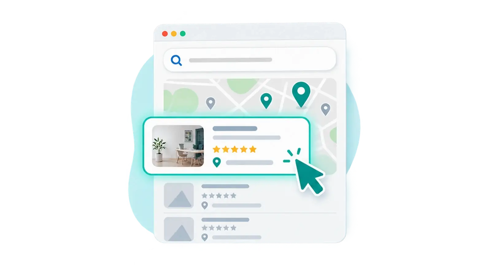 Google zeigt dann die sichtbaren Anbieter in den organischen Suchergebnissen an.
